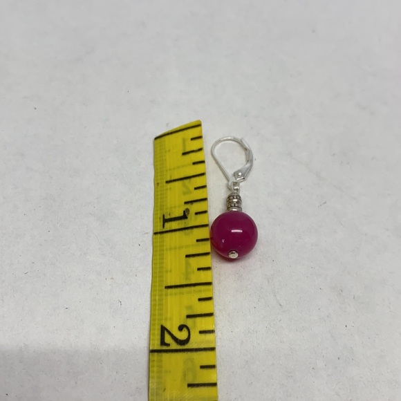 Stunning magenta Jadite and sterling set